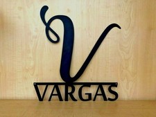 Personalisierter großer Buchstabe Metall Namensschild Wohndeko Deko...