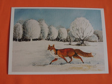 Postkarten fuchs winter - 1x,