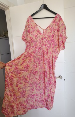 Kleid seidenkleid orange - orange, pink