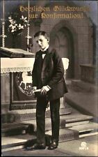 Glückwunsch KONFIRMATION Religion AK 1915 ab Stempel von Dorfchemnitz gelaufen