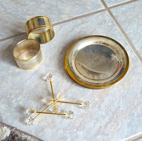 Runde metall untersetzer - 6x, metall-untersetzer