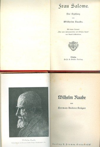 Raabe wilhem frau - raabe,, wilhem: