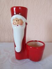 Weihnachten Tischdeko Weihnachtsmann für Teelicht & Blumentopf, neuwertig