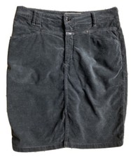 Closed Pedal Pencil Cordsamt Damenrock, schwarz, Gr. 29