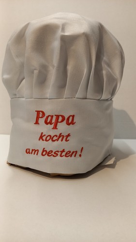 Kochmütze mit gesticktem