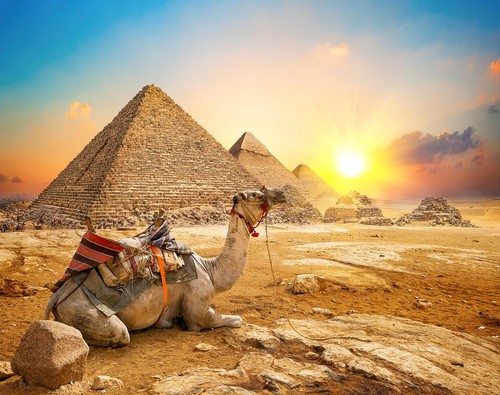 Giza sunrise ägypten pyramide - giza, Ägypten-pyramide