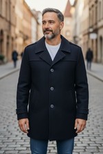 Kurze Herren Wollmantel