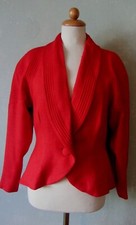 Helene Straßer Trachtenjacke Janker Jacke rot 80er Vintage Jahre Größe 36 S