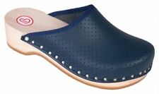Berkemann Standard-Toeffler 0400-300, Holzclogs Leder blau Gr. 3-10,5