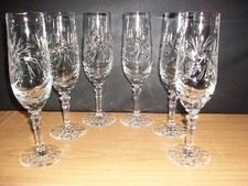 Sektgläser, 6 Gläser aus