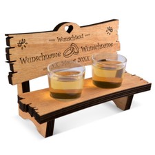 Hochzeitsbank Schnapsgläsern