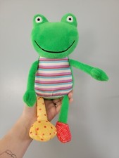 Lidl Play Tive Junior grüner Frosch Plüsch Streifen Bauch Stofftier Spieltier
