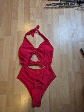 Badeanzug, Monokini, Gr. M, rot, Sommer, Urlaub