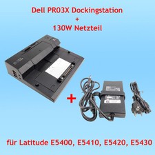 Dell PR03X Dockingstation + 130 W Netzteil für Latitude E5400 E5410 E5420 E5430