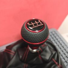 ROT LEDER MAZDASPEED 6G SCHALTKNAUF für MAZDA 2 3 6 MX-5 CX-3 CX-5 SPORT RX8 SKY