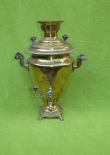 Antiker Holzkohle Samowar aus Messing handgefertigt gestempelt