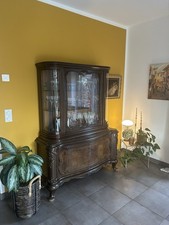 Antike Vitrine Glas/Holz