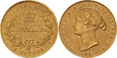 Australien sovereign 1861 s - sovereign,