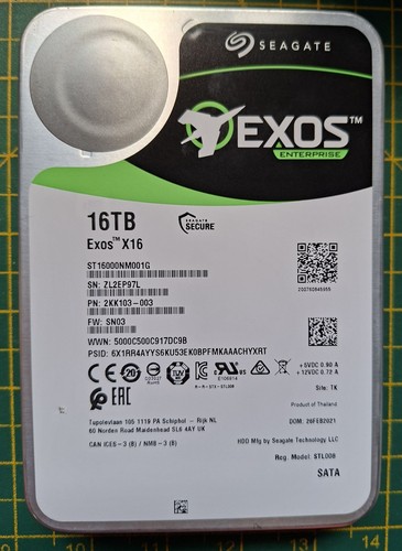 Seagate exos x16 16tb sas - seagate,