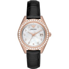 Emporio Armani Damen Armbanduhr Schwarz/Weiß AR11505