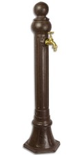 Wasserzapfstelle Garten Wasserzapfsäule Antik-Stil Braun 84 cm Standbrunnen 107B