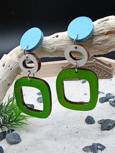 Holz ohrring earing wood - ohrring,