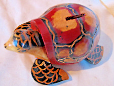 Sparschwein Schildkröte Spardose Sparkasse Holzarbeit 19 x10 cm