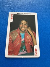 1986 DANDY ROCK 'N BUBBLE GUM SPIELKARTE - Michael JACKSON (KING of HEARTS)