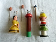 3 Strickliesel -- alt und neu----Hakeln zum stricken von Schnüren mit Nadel