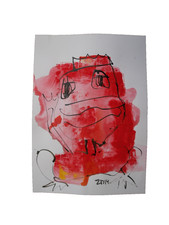 Tuschezeichnung  Frosch DIN A4