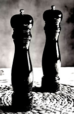 Zara BergHOFF Schwarz Holz Pfeffer & Salzmühle SET Gewürz Kräutermühle Nachfüllbar