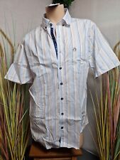 Claudio Campione Herrenhemd Weiß bunt gestreift Hemd Herren - Gr. M / L / 3XL