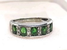 Silber Chromdiopsid Ring Gr.19 AG 935 STS 