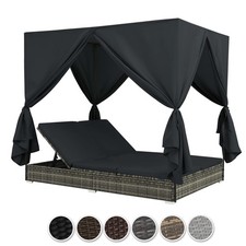 Poly Rattan Doppelliege mit