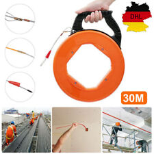 30 Meter Fiberglas Kabel Einziehhilfe Einziehband Einziehspirale Einziehdraht