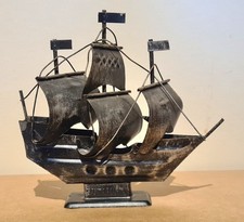 Segelschiff Modell "Santa Maria", Metall/Blech, Vintage 60iger Jahre, gebraucht