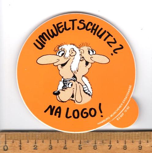 Alter aufkleber umweltschutz - aufkleber, "umweltschutz