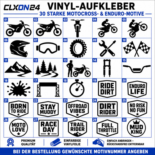 Motocross enduro aufkleber - motocross,