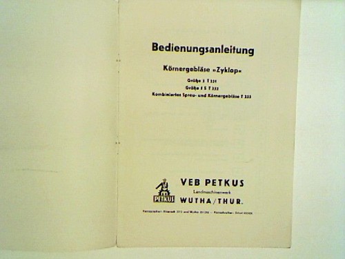 Bedienungsanleitung petkus - bedienungsanleitung,