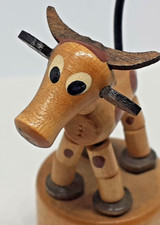 Sehr altes Wackeltier Drücktier Holz Erzgebirge Sammler  OVP Zustand (3) MZ-72