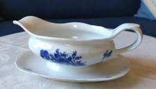 Schumann/Arzberg, Form Dresden, Dekor Blaue Rose, Sauciere, Echt Kobalt