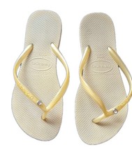 Brasilianische Original havaianas - FlipFlops / Zehentrenner Gr.37/38 Goldfarbe
