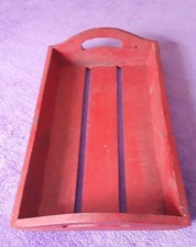 Vintage Nostalgie Landhaus  Shabby Tablett Handarbeit Rot Destroyed KLEIN