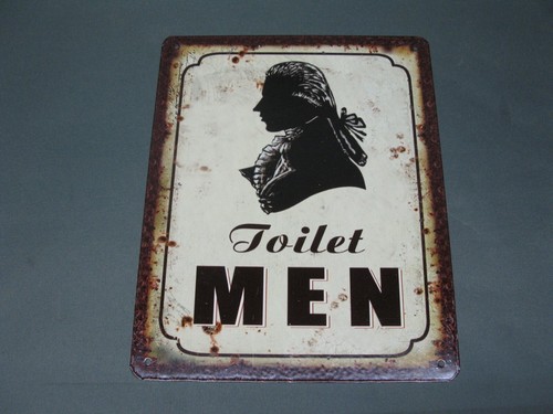 Nostalgie blechschild wc - blechschild,
