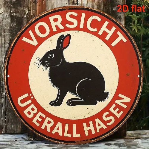 Blechschild rund vorsicht - rund,