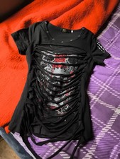 Gothic**Shirt**S/M**34**Risse**Skull**Nieten