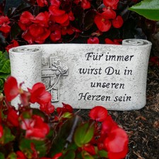 Grabschmuck Spruchband Schriftrolle Gedenkstein Grabdeko Trauer  Trauerspruch