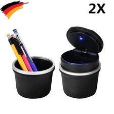 Auto-Aschenbecher mit LED Kfz-Windaschenbecher mit Deckel & Gluttöter & Licht