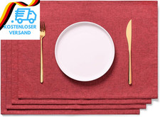 Tischset Stoff Weinrot 4Er Set