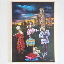 Original Öl auf Karton